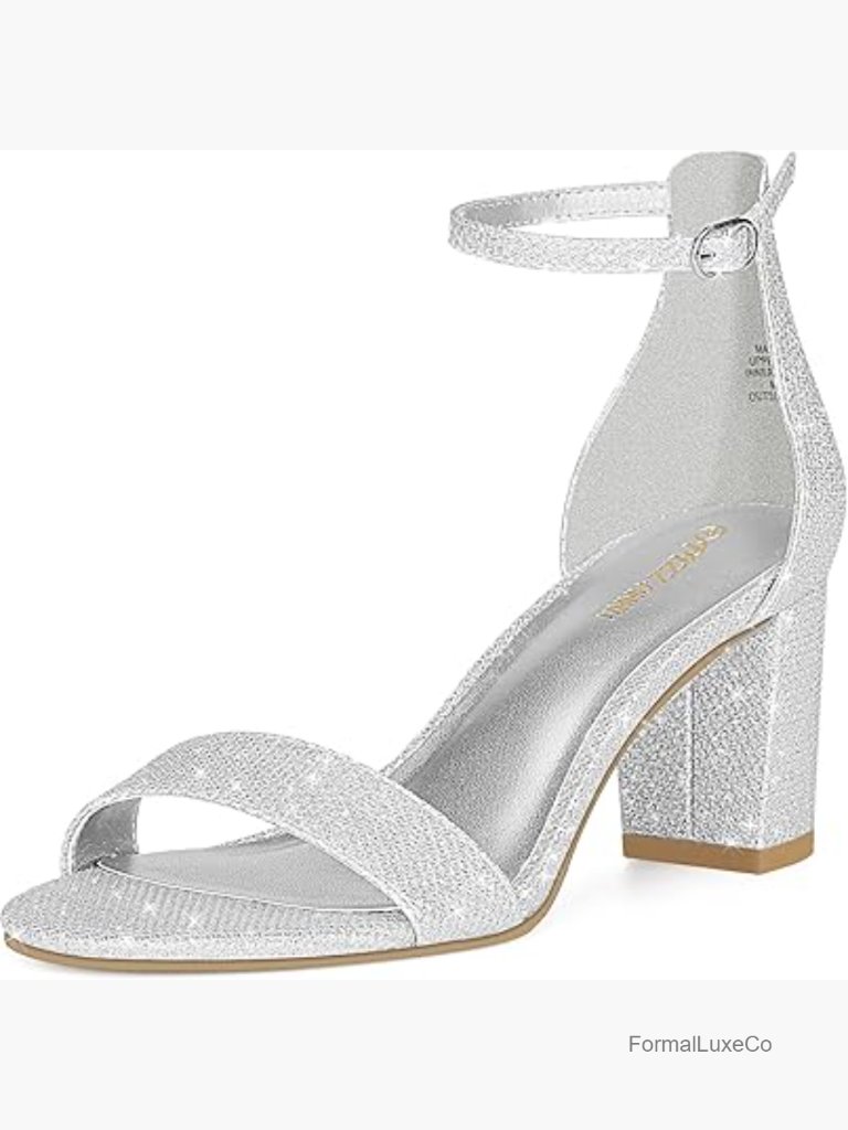 Women's Open Toe Block Heel Sandals Strappy Ankle Strap Chunky Heels Dress